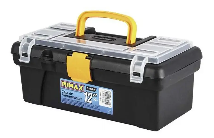 Caja herramientas 12" negro - Rimax para Joyas y Documentos