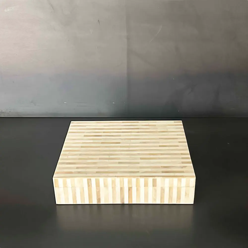 CAJA HUESO RAYAS MARFIL BEIS EUBID009