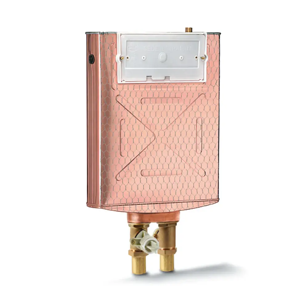 Cassetta incasso Pucci rame per wc terra con doppio pulsante