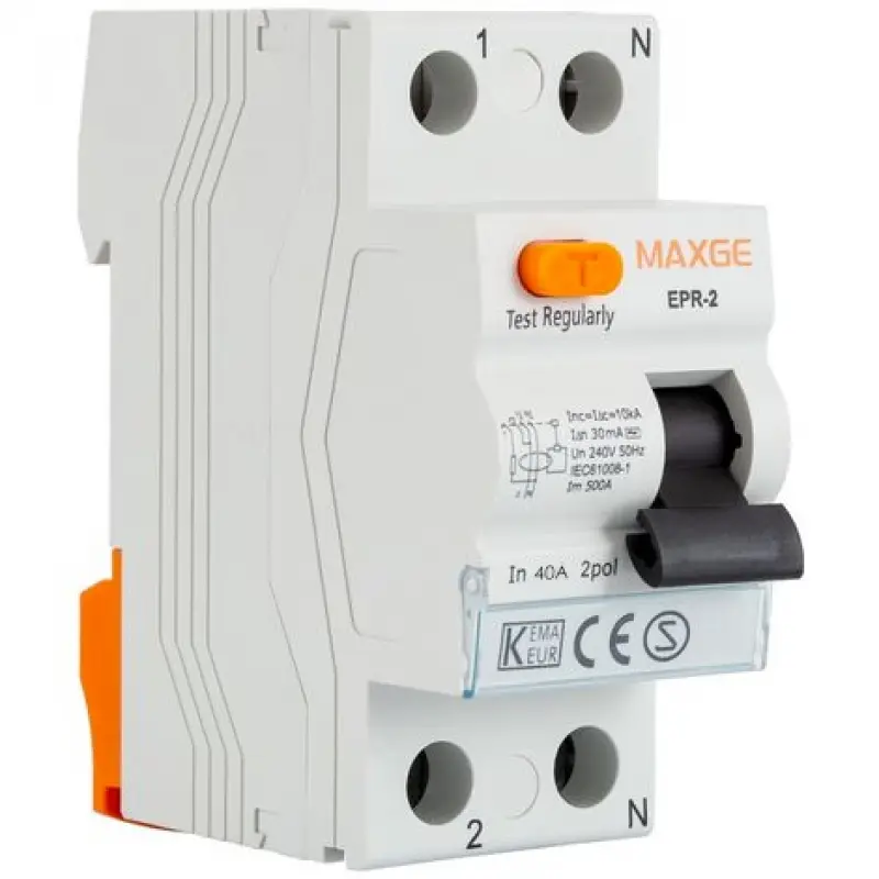 Diferencial alpha+ industrial y terciario. 2p, 25a, 300ma. Clase ac. 6ka con Combinación Digital