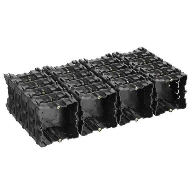 Caja universal empotrar negro 20 uds