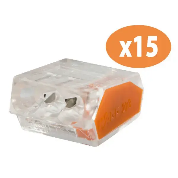 Regletas de conexión 3 vías 1-2,5mm diall 15 uds