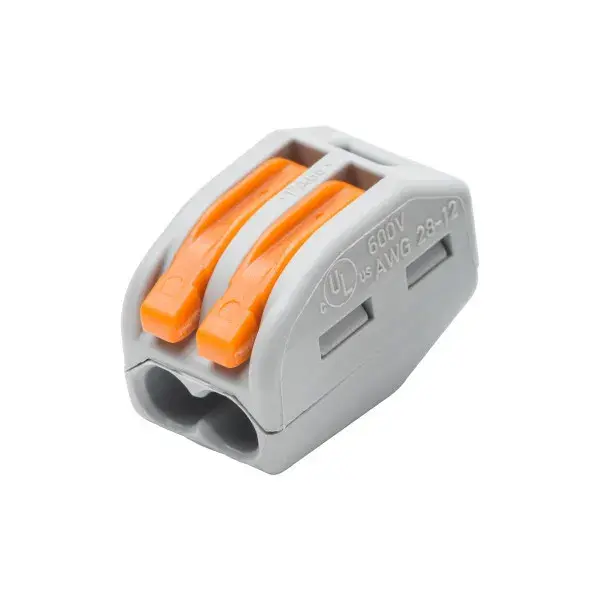 Regletas de palanca 2 vías 0,08-4mm wago 10 uds