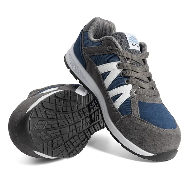 Zapato seguridad acess serraje color azul marino t/calzado numero 38