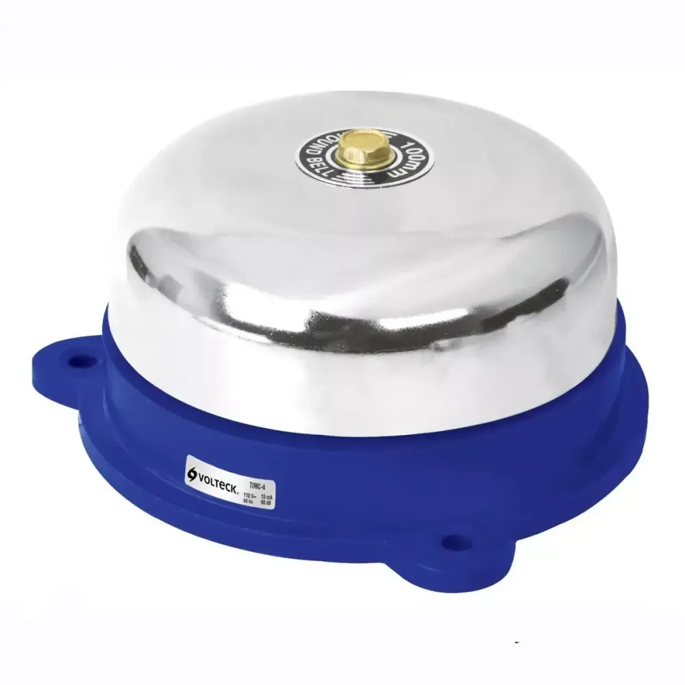 Profesional Certificado TIMBRE TIPO CAMPANA DE 4" VOLTECK TIMC-4