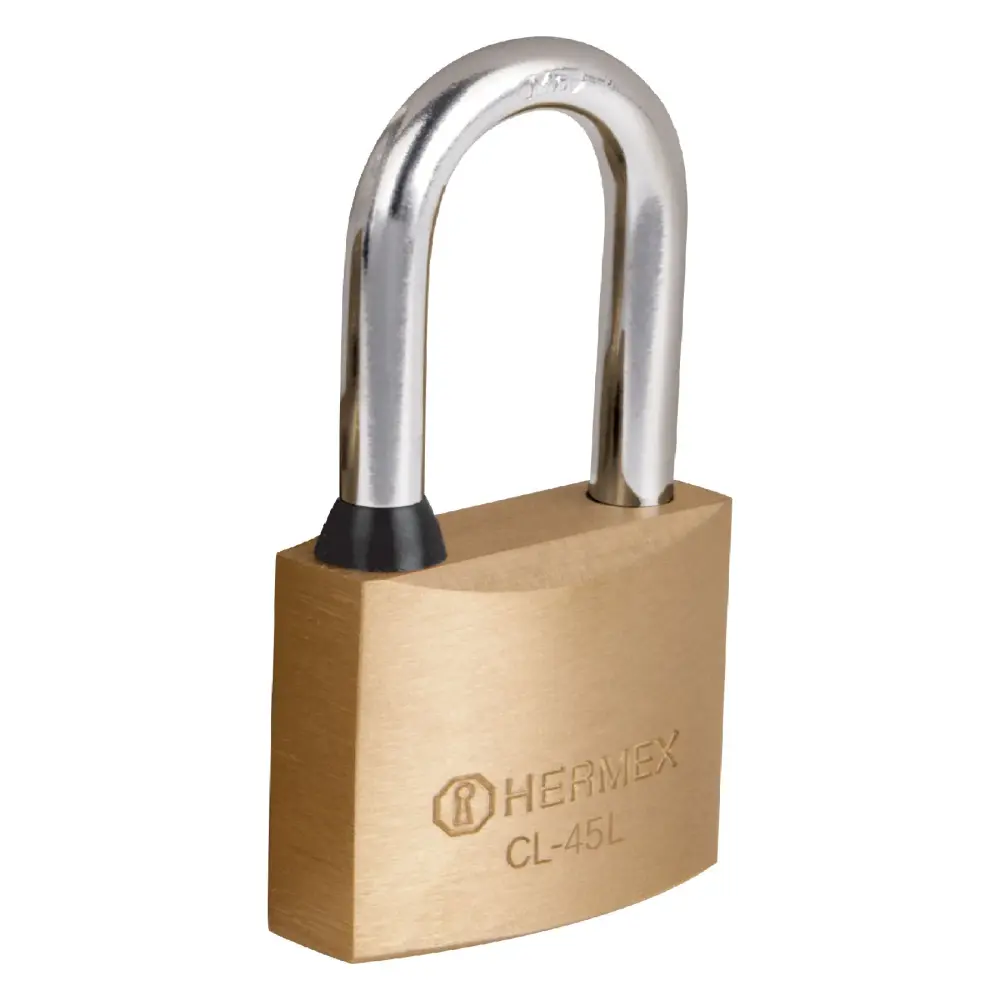Bisagra de Acero Candado de latón, 50mm, gancho corto,llave de puntos,blister