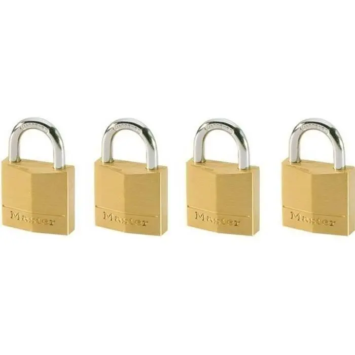 Bisagra de Cofre Candado de latón de media apertura 30 mm - master lock - juego de 4 - amari