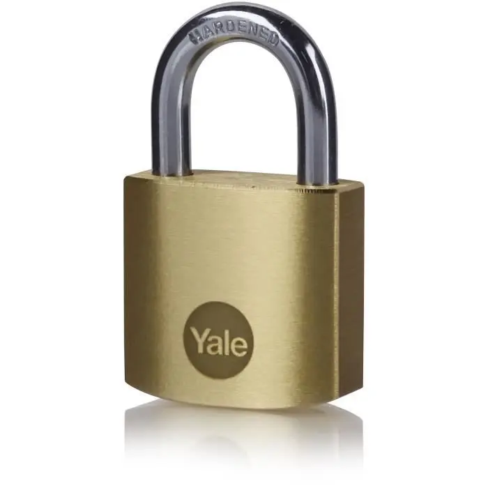 Bisagra Continua Candado de latón yale - arco de acero endurecido - 30 mm - 2 llaves incluid