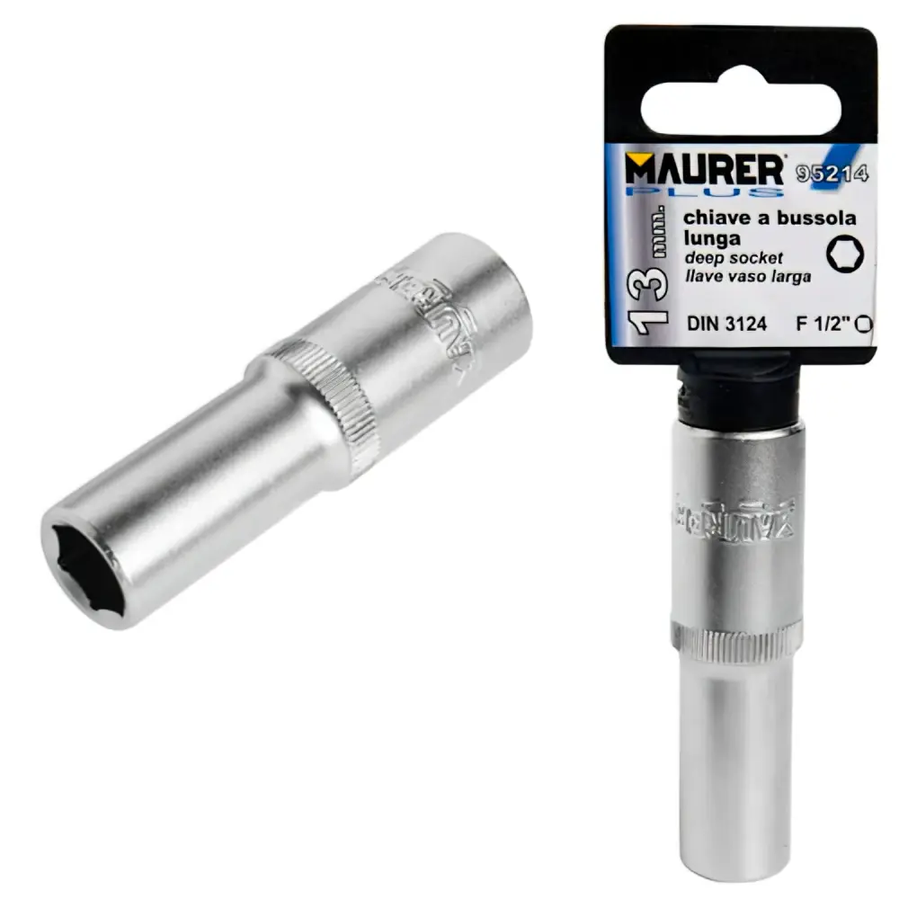 Bisagra Continua Llave Vaso Maurer 1/2 Hexagonal Larga 10mm.