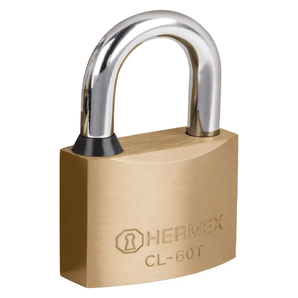 Candado de latón, 60mm, gancho limitado, llave tubular, blister