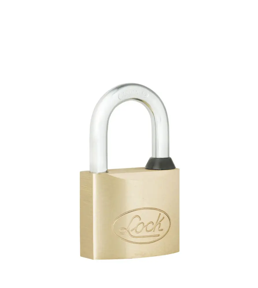 Candado de latón breve 40 mm, llave tetra Lock