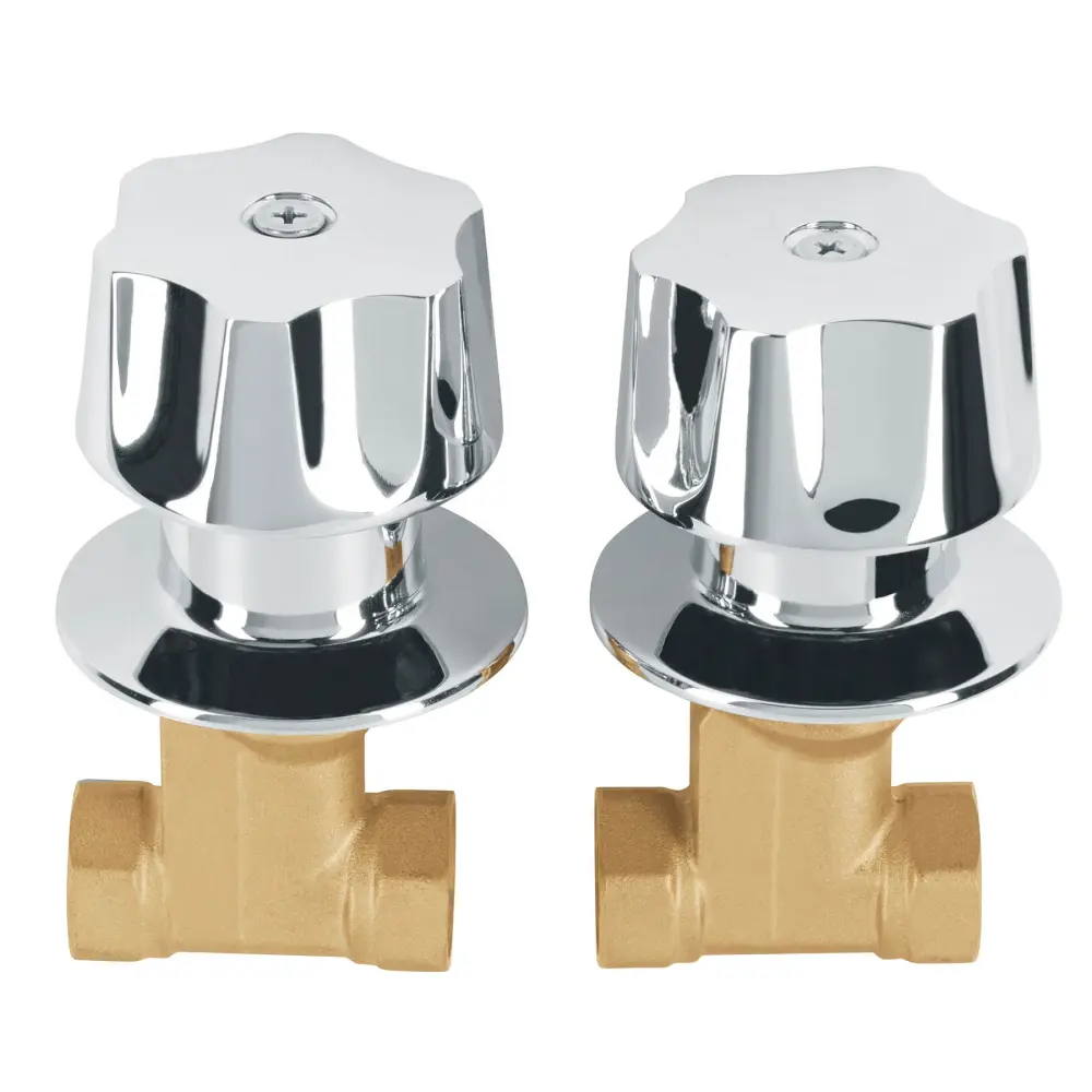 Jgo 2 llaves empotrar roscables c/manerales metálicos,Basic con 3 Llaves