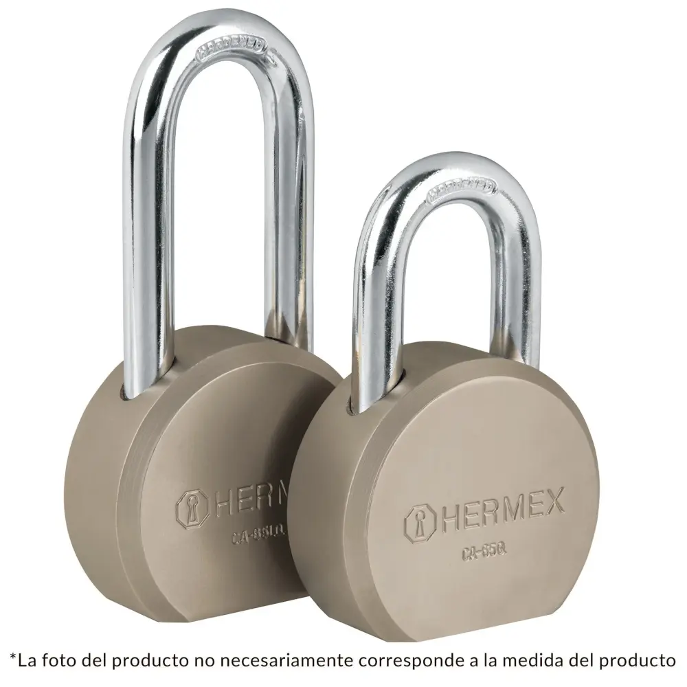 Resistente la Intemperie Candado redondo, 65mm, gancho alargado, llave tetra, blister