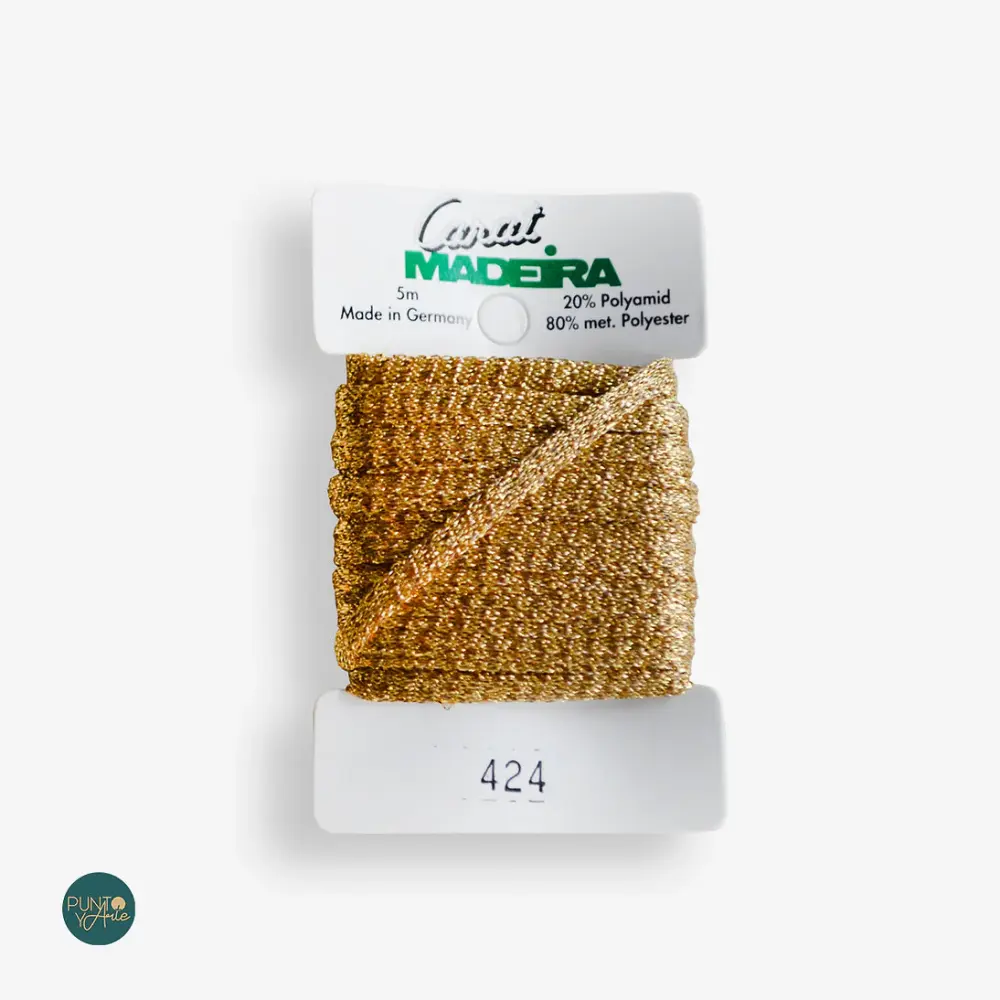 Cinta Metalizada Carat Madeira: Un Toque Deslumbrante y Versátil - Color 424