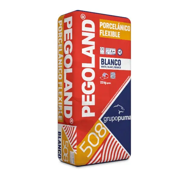 Cemento cola pegoland porcelánico flexible blanco 25 kg