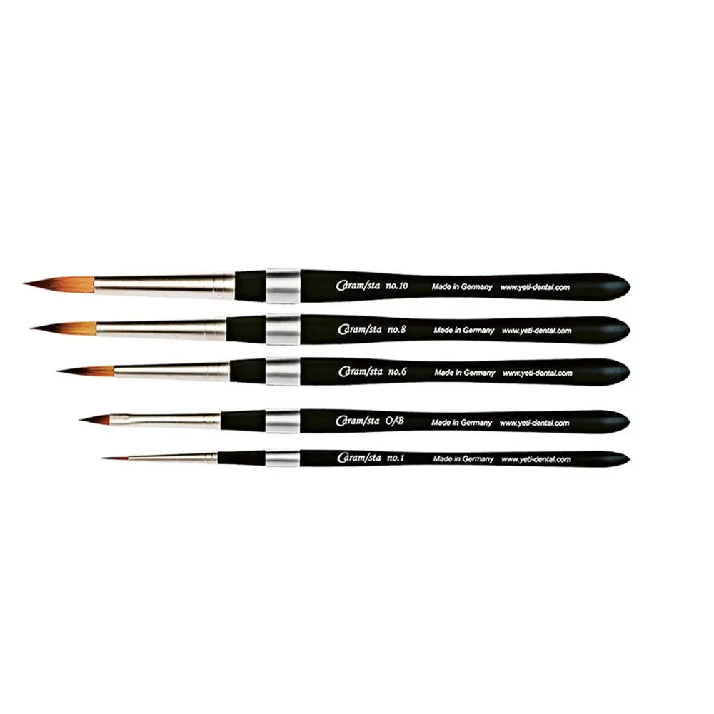 Cepillos de cerámica Caramista Yeti - fabricación mecánico del kit de 5 piezas. Tamaño Estándar