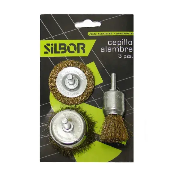 Uso juegos 3 cepillos para taladro