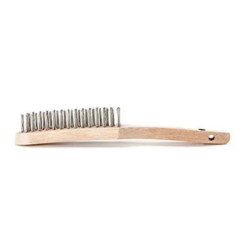LessMann 103731 Hand Brush En madera Handle LessMann 3H Straight Stainless Steel Wire ROF 0.35