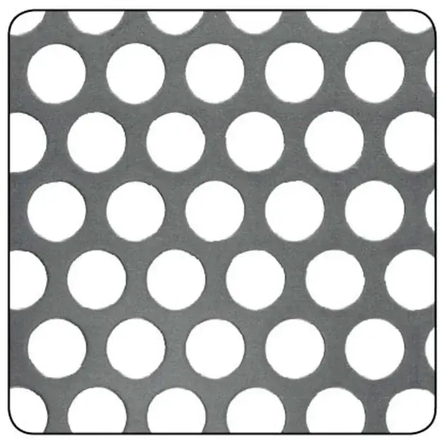 Chapa de acero perforada topos 500 x 500 mm