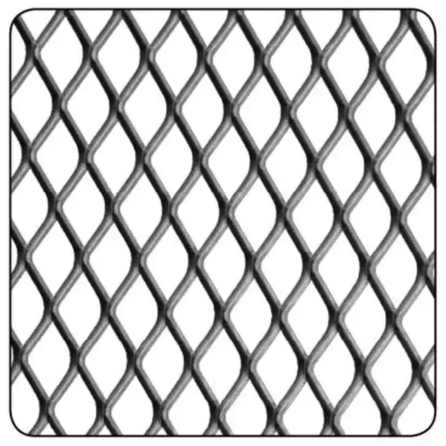 Chapa de acero perforado cuadrado 500 x 500 x 1 mm