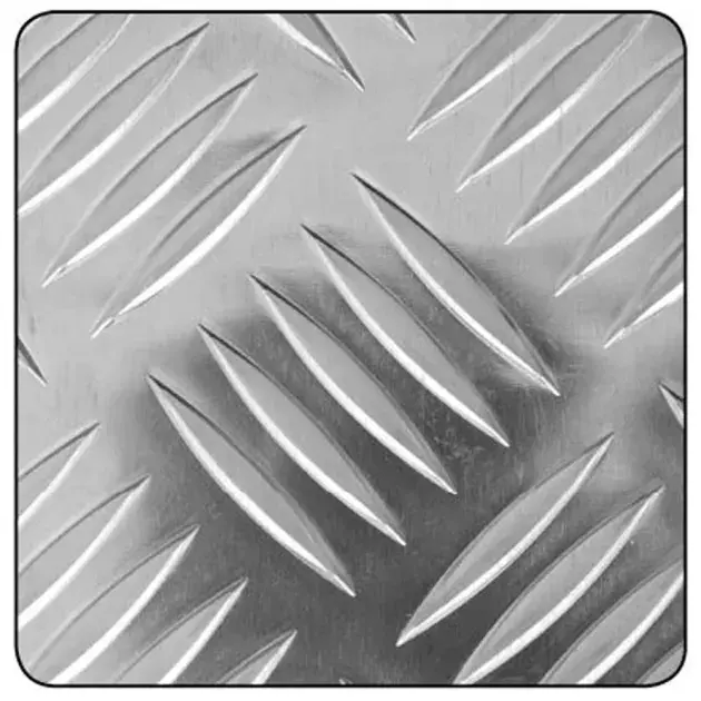 Chapa de aluminio ajedrez 50 x 50 cm