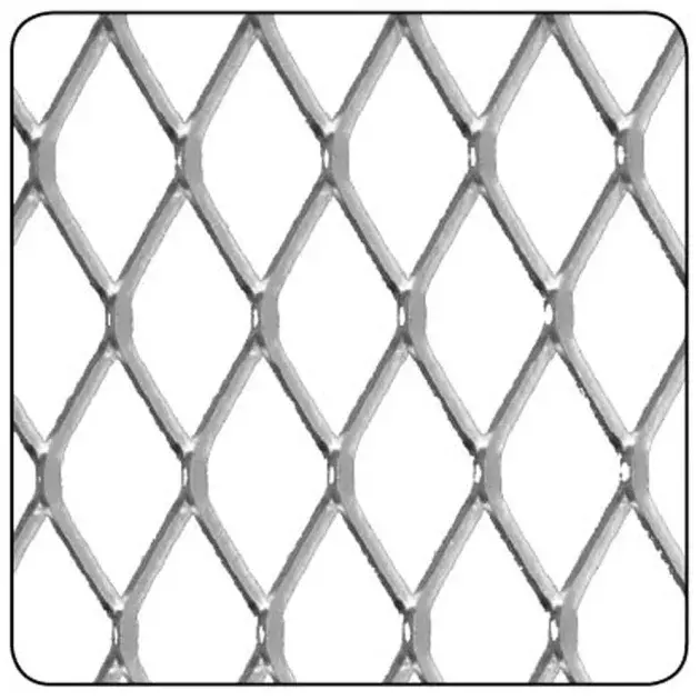 Chapa de aluminio con forma de reja 500 x 500 x 0,8 mm