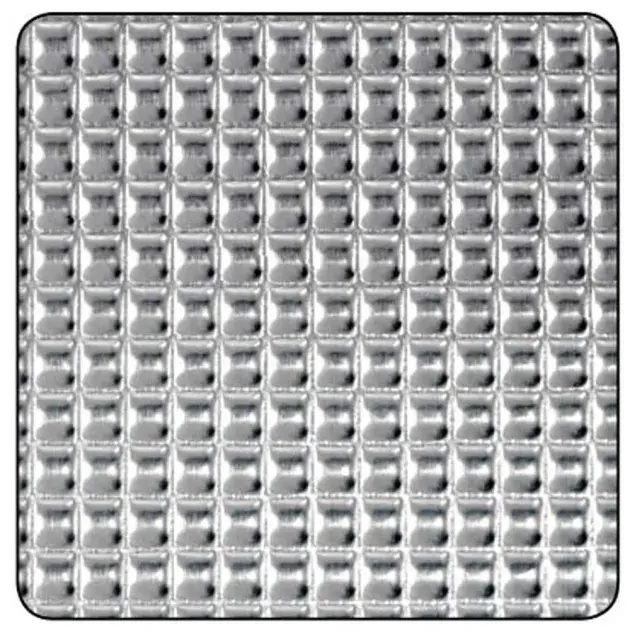 Chapa de aluminio punta diamante 500 x 250 mm