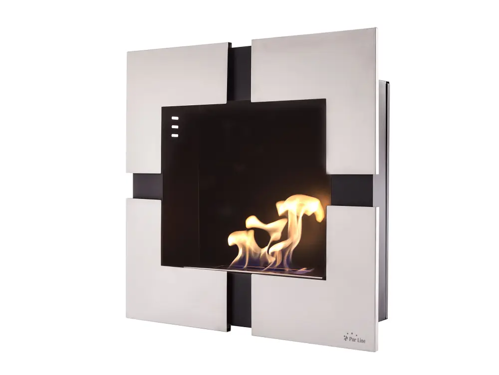 Chimenea de etanol mural moderno diseño en acero Purline