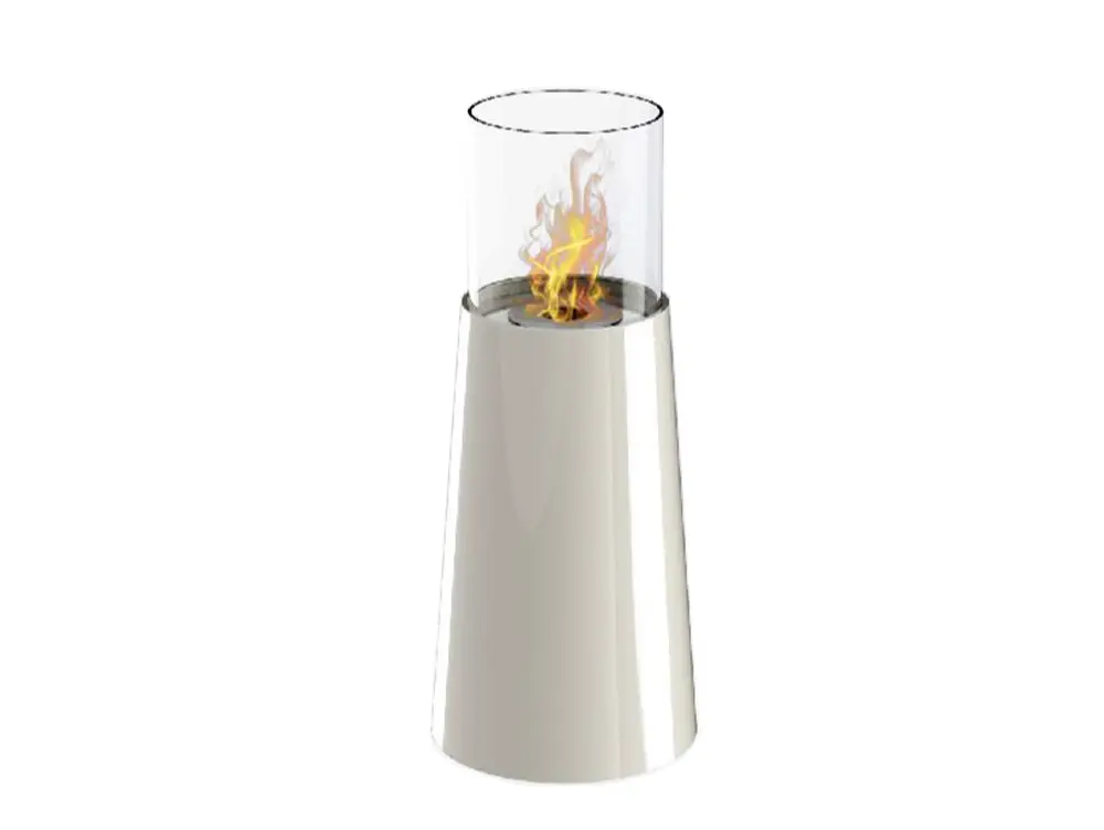 Chimenea de etanol de suelo de acero y vidrio templado Purline