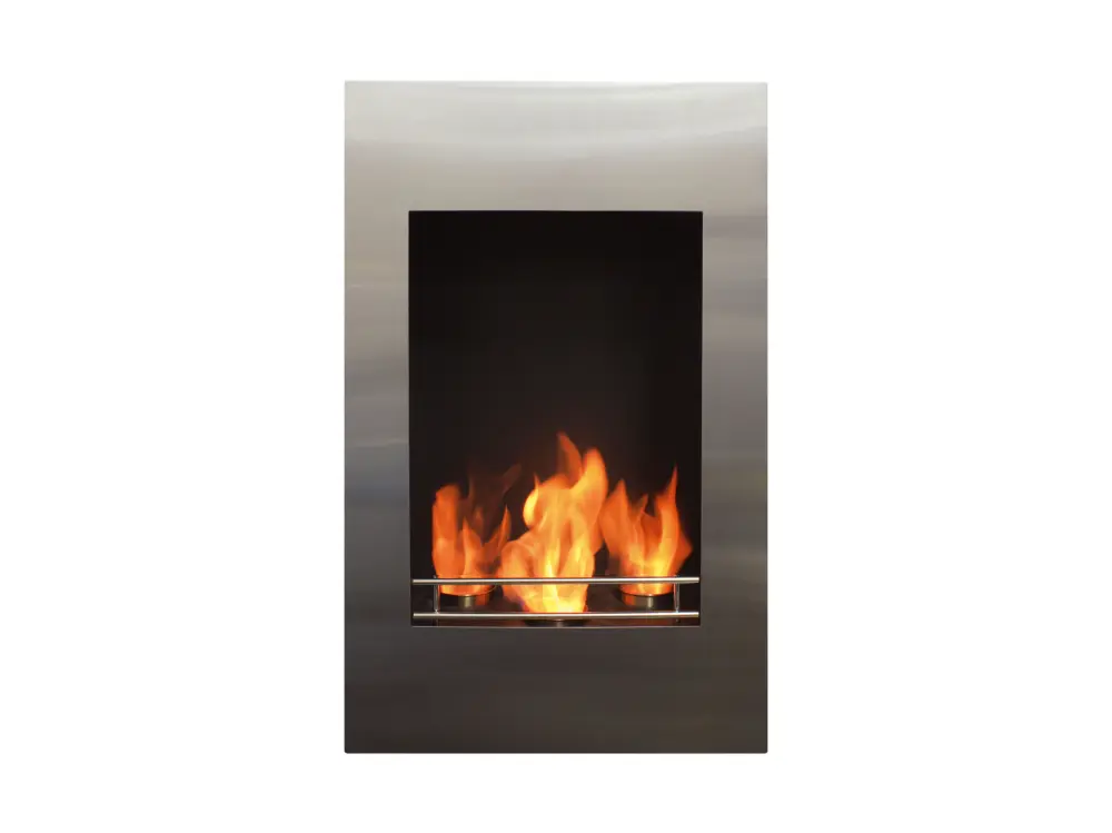 Chimenea de etanol de suelo diseño alargado en acero Purline