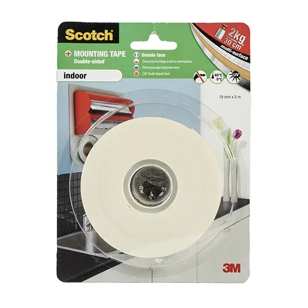 Cinta doble cara interior 19 mm x 5 m scotch
