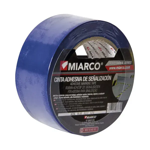 Cinta adhesiva de señalización azul 50 mm x 30 m miarco
