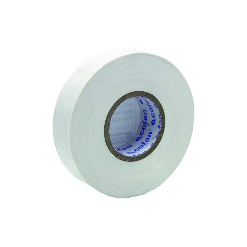 Cinta aislante 180 micras blanca 19mmx20 metros caja 10 unid. Cofan