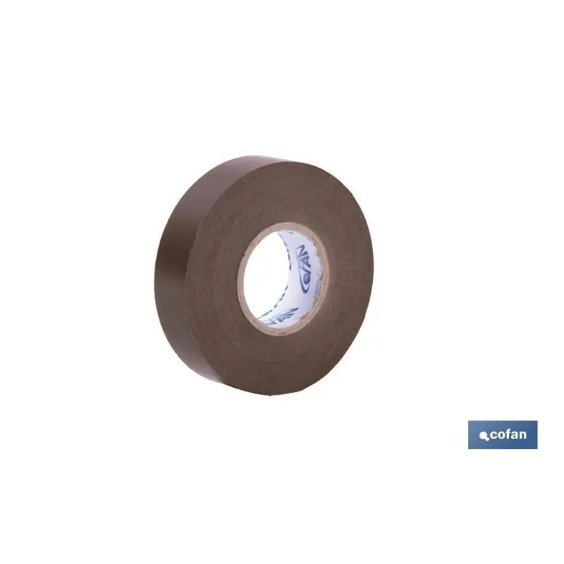 Cinta aislante 180 micras marron 19mmx20 metros caja 10 unid. Cofan