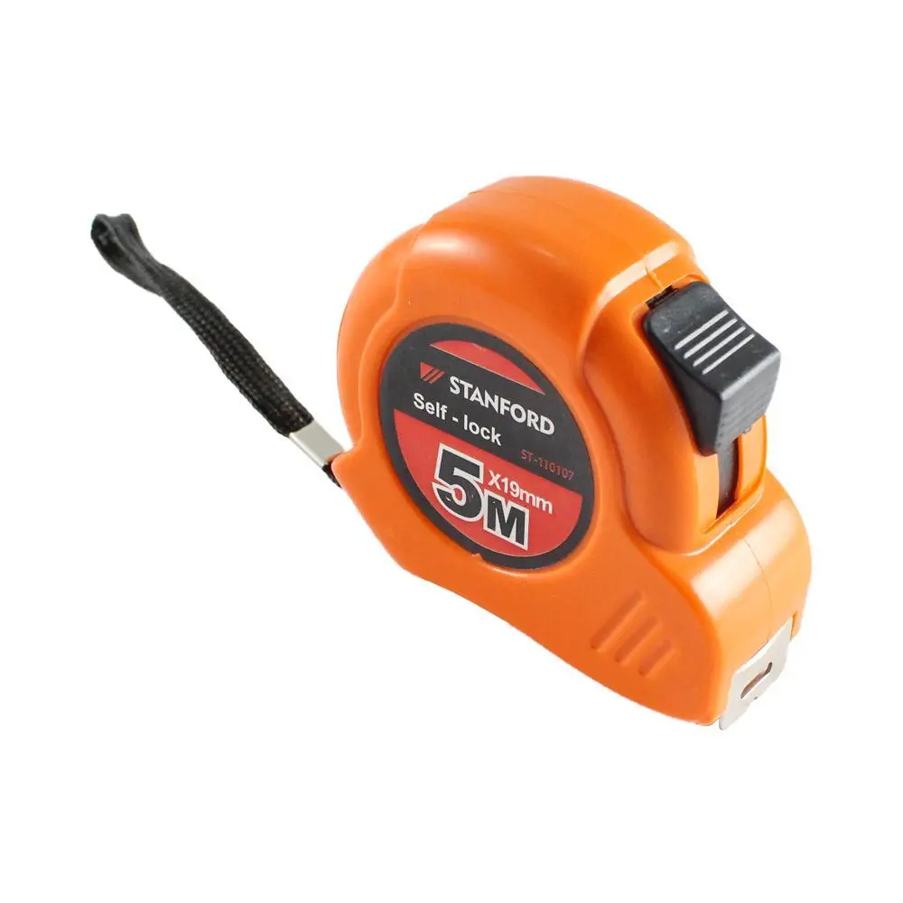 Flexometro abs 5x19 mt con clip y freno blister Stanford