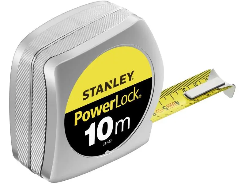 Cinta métrica stanley - classic 10m x 25mm - carcasa de metal cromado abs r