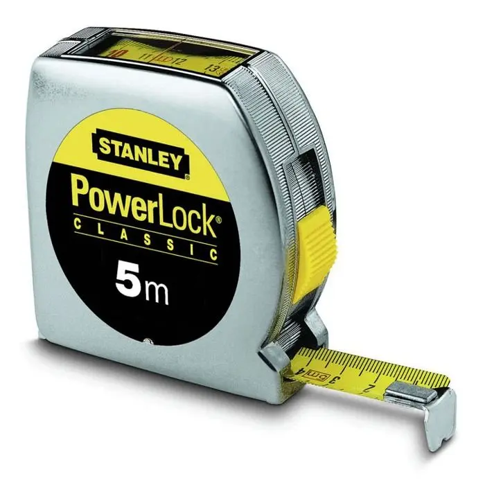 Certificado ISO Cinta métrica powerlock 5mx19mm lectura directa - stanley - 0-33-932
