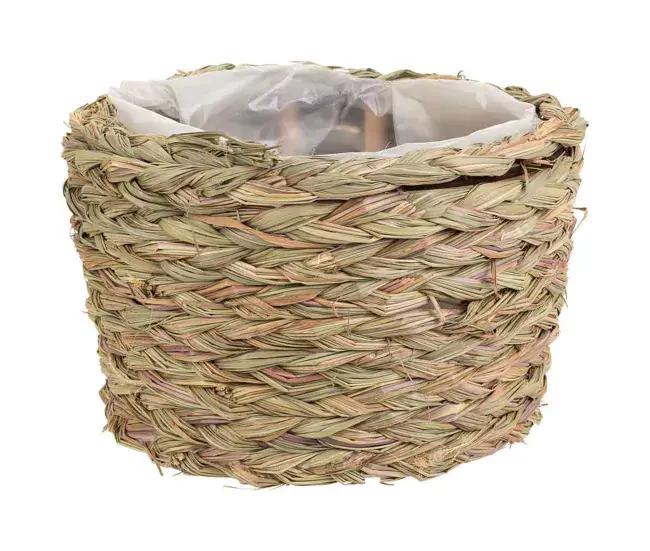 Cinta de Agrimensor Cesto de cuerda trenzada marrón d24x14