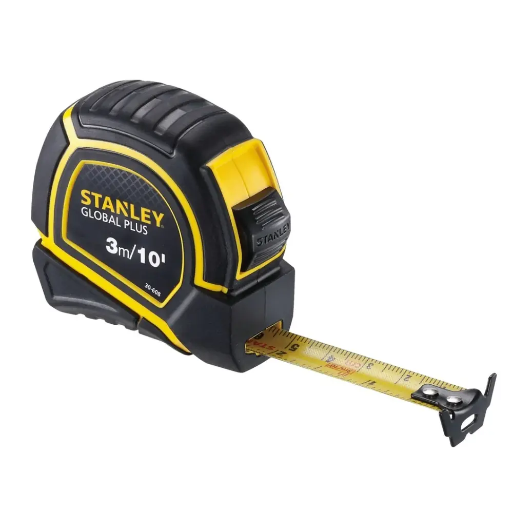 Cinta Métrica Global Plus 3m/10' Duradero x 1/2" Ancho Flexómetro Stanley 30-608