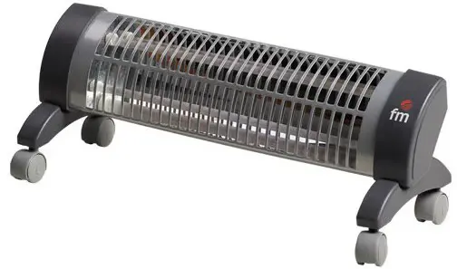 2302-R ESTUFA CUARZO CON RUEDAS 1200W FM