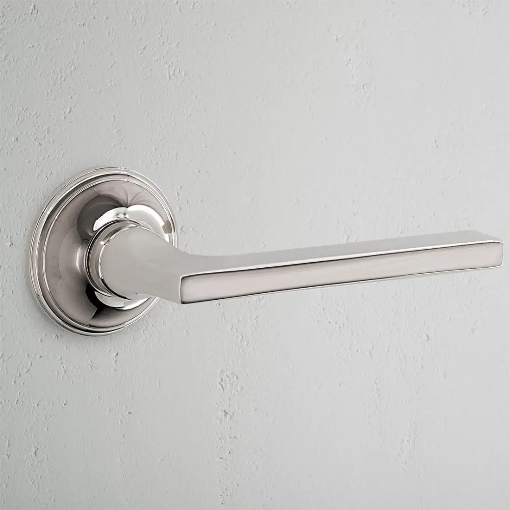 Cinta para Clayton Gefixeerde Deurklink - Gepolijst Nikkel