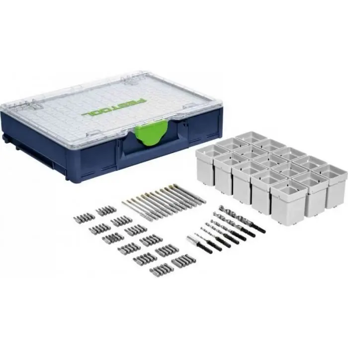 Carro de Cofre de herramientas - festool - sys3 org m 89 ce-m - 94 accesorios - colo