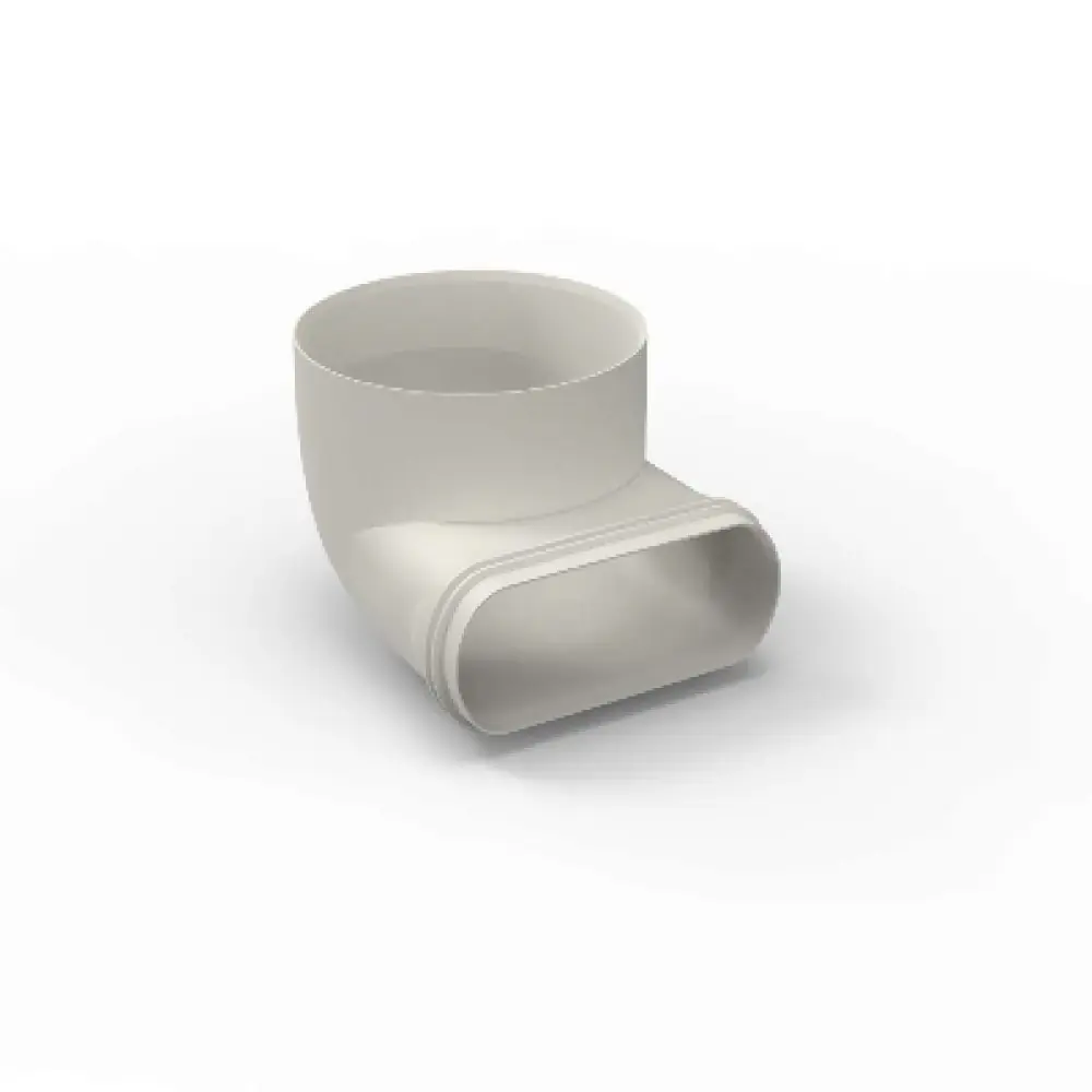 Coude mixte vertical 90°pour conduits oblongs 140x64mm D125mm Easyflex Renson