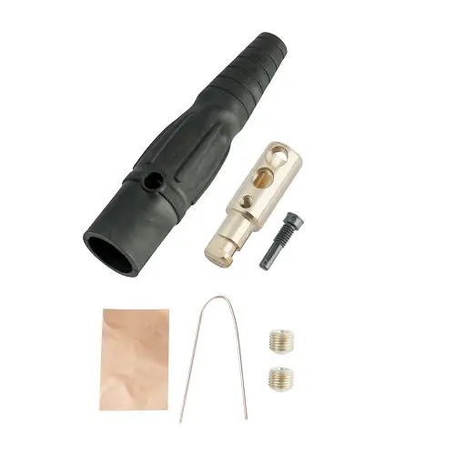 Black Cam-Tech Device 2/0-4/0 Male Connector CL40MBK (Pack 4)