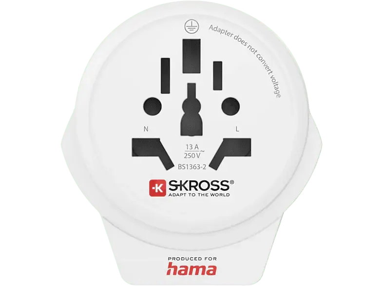 HAMA Adaptateur de voyage Type E et F Europe (00223475) Adaptateur de voyage