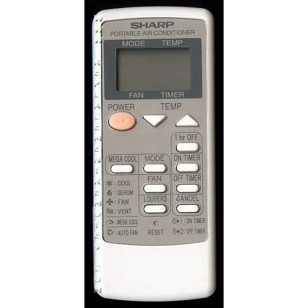 Control remoto del aire acondicionado Sharp CRMCA729JBEZ Resistente Altas Temperaturas