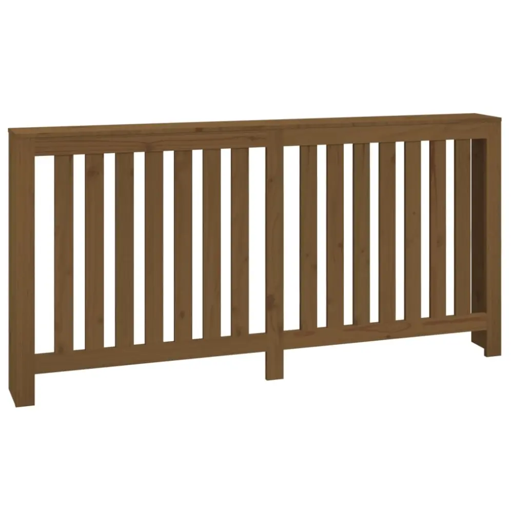 vidaXL cubierta radiador madera maciza pino marrón miel 169x19x84 cm