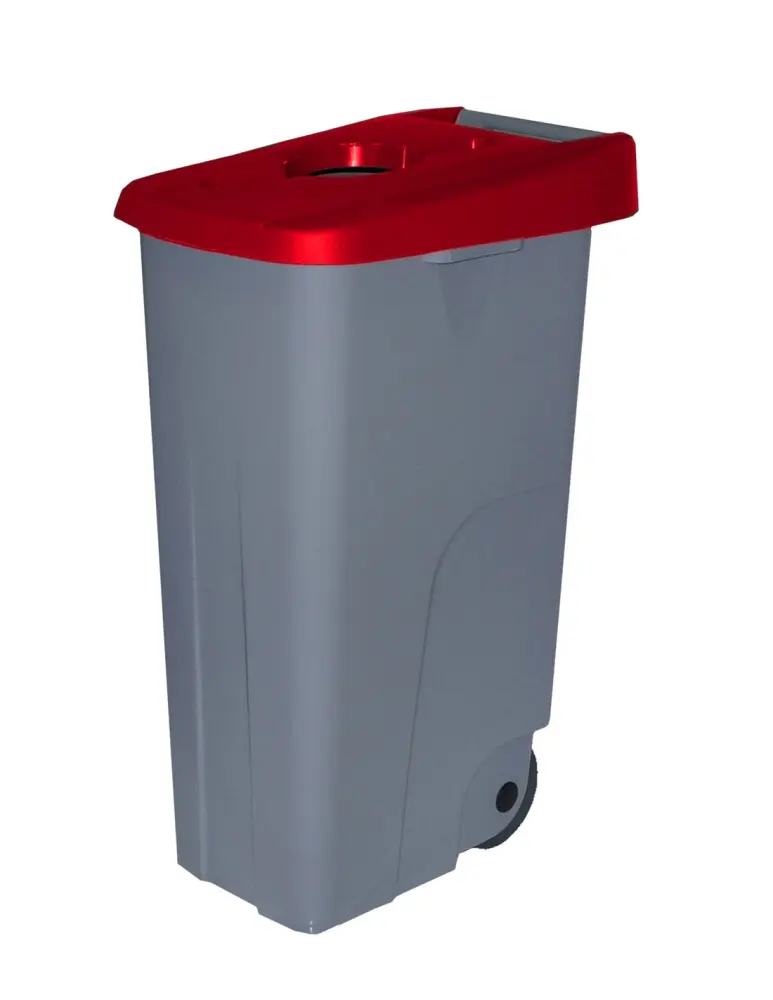 110 l - tapa abierta - rojo - contenedor de basura denox 65, 85 y 110 - d Famesa