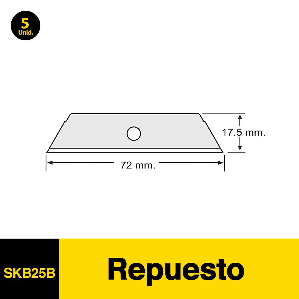 Repuesto Cuchillo Cartonero Vasto 5 Unidades Sk4 -Sk9