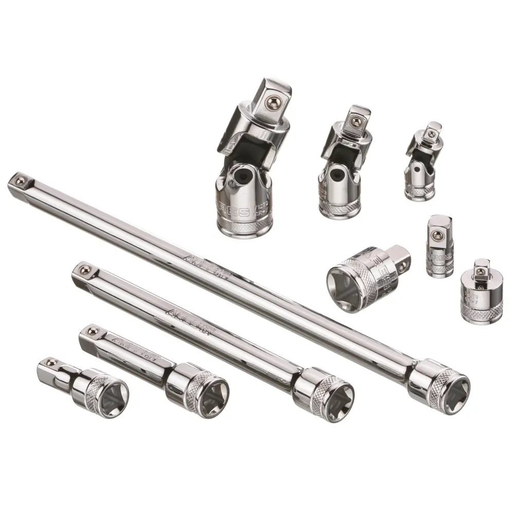 ARES 71270 - Juego de accesorios para llaves de vaso de 10 piezas